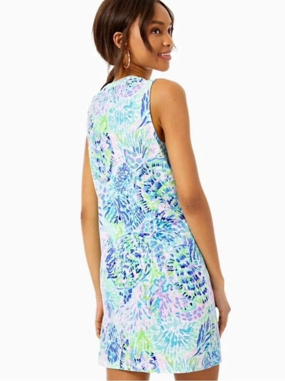 Lilly Pulitzer Essie Dress Size XL Multi Shell Of A Party Sleeveless Shift Dress - Picture 2 of 11